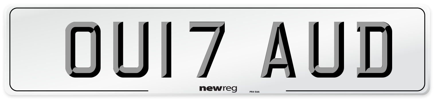 OU17 AUD Number Plate from New Reg
